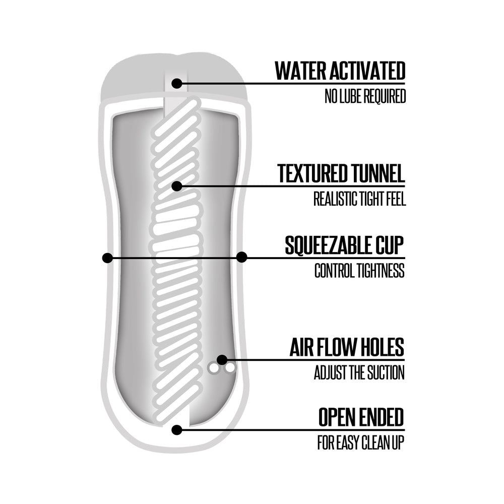 GLOBAL NOVELTIES - HAPPY ENDING SELF-LUBRICATING SHOWER STROKER - ASS