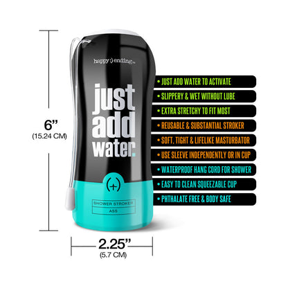 GLOBAL NOVELTIES - HAPPY ENDING JUST ADD WATER SELF LUBRICATING SHOWER STROKER - ASS