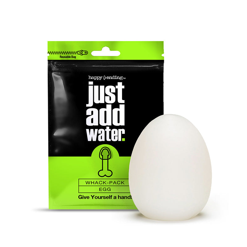NOVEDADES GLOBALES - FINAL FELIZ, SOLO AÑADE AGUA, FUNDA AUTO LUBRICANTE WHACK PACK - HUEVO