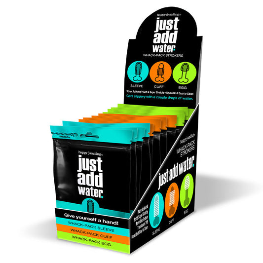 GLOBAL NOVELTIES - HAPPY ENDING JUST ADD WATER SELF-LUBRICATING WHACK PACK - ASSORTED 12-PIECE P.O.P