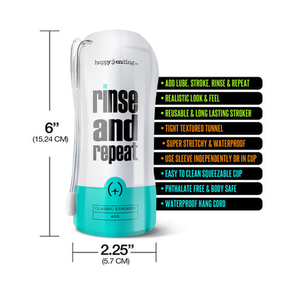 GLOBAL NOVELTIES - HAPPY ENDING RINSE AND REPEAT CLASSIC STROKER - ASS