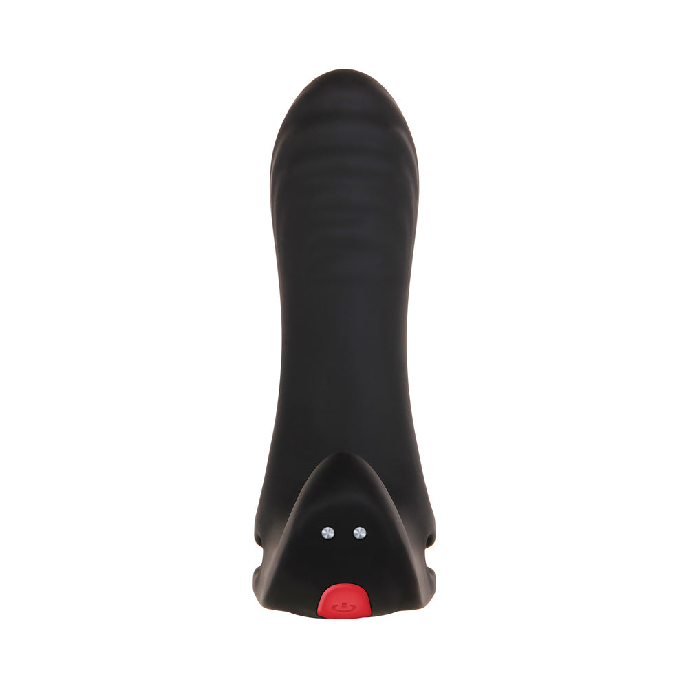 ZERO TOLERANCE - VIBRATING GIRTH ENHANCER REMOTE-CONTROLLED SILICONE SHEATH BLACK