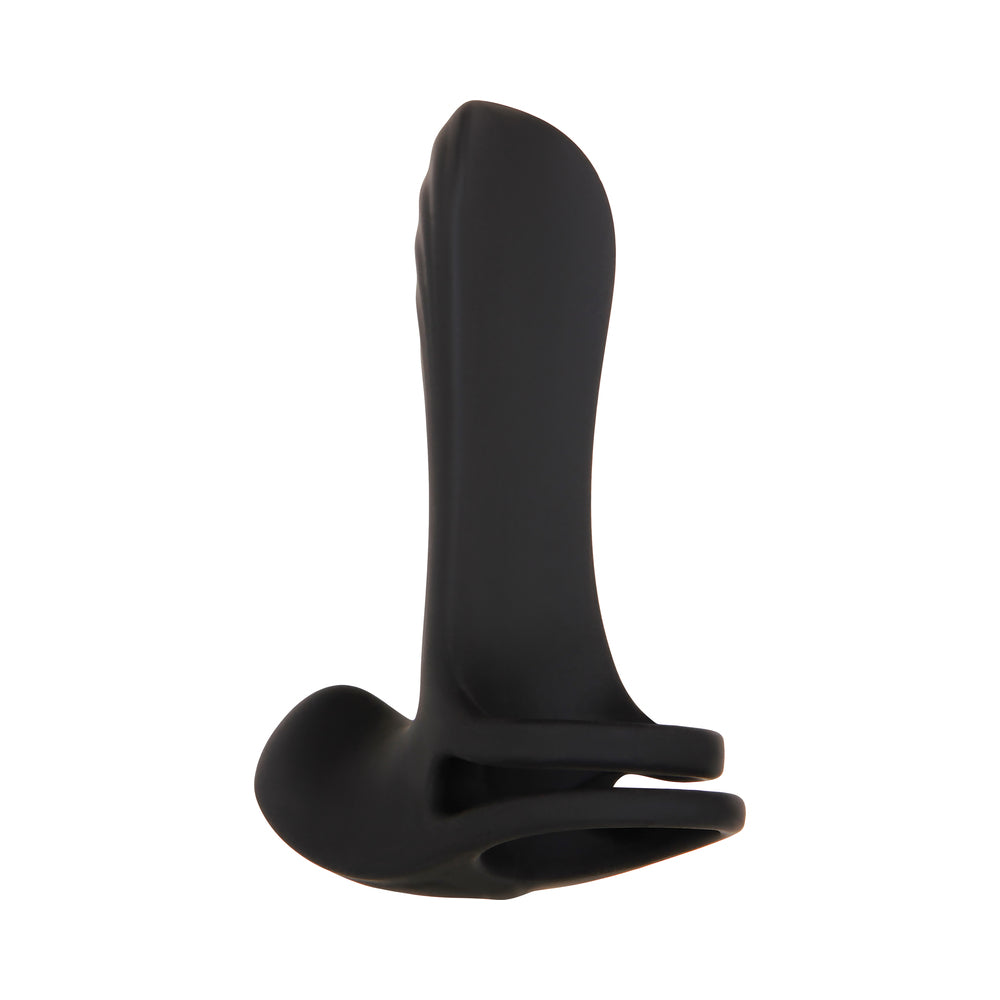 ZERO TOLERANCE - VIBRATING GIRTH ENHANCER REMOTE-CONTROLLED SILICONE SHEATH BLACK
