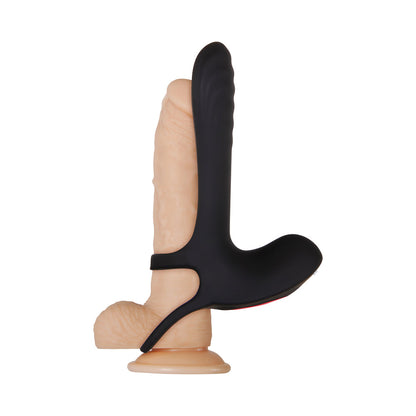 ZERO TOLERANCE - VIBRATING GIRTH ENHANCER REMOTE-CONTROLLED SILICONE SHEATH BLACK