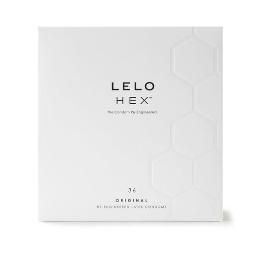 LELO HEX ORIGINAL LUBRICATED LATEX CONDOMS 36-PACK