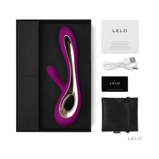 LELO SORAYA 2 RECHARGEABLE RABBIT VIBRATOR DEEP ROSE