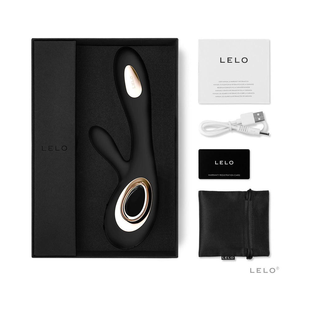 LELO SORAYA WAVE RECHARGEABLE RABBIT VIBRATOR BLACK