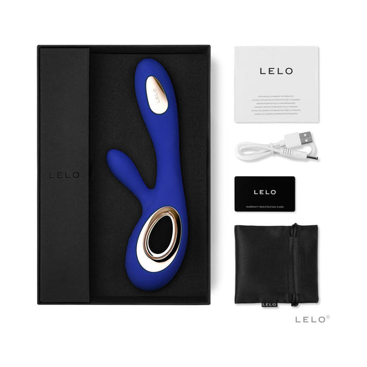 LELO SORAYA WAVE RECHARGEABLE RABBIT VIBRATOR MIDNIGHT BLUE