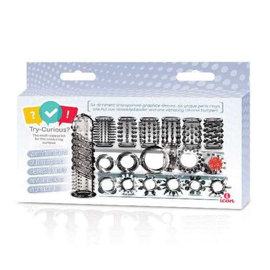 ICON BRANDS - TRY-CURIOUS COCK RING & SLEEVE SET