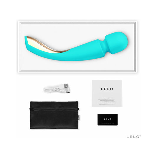 LELO SMART WAND 2 LARGE RECHARGEABLE WAND VIBRATOR AQUA