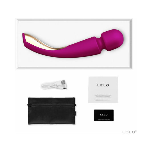 LELO - SMART WAND 2 LARGE RECHARGEABLE WAND VIBRATOR DEEP ROSE