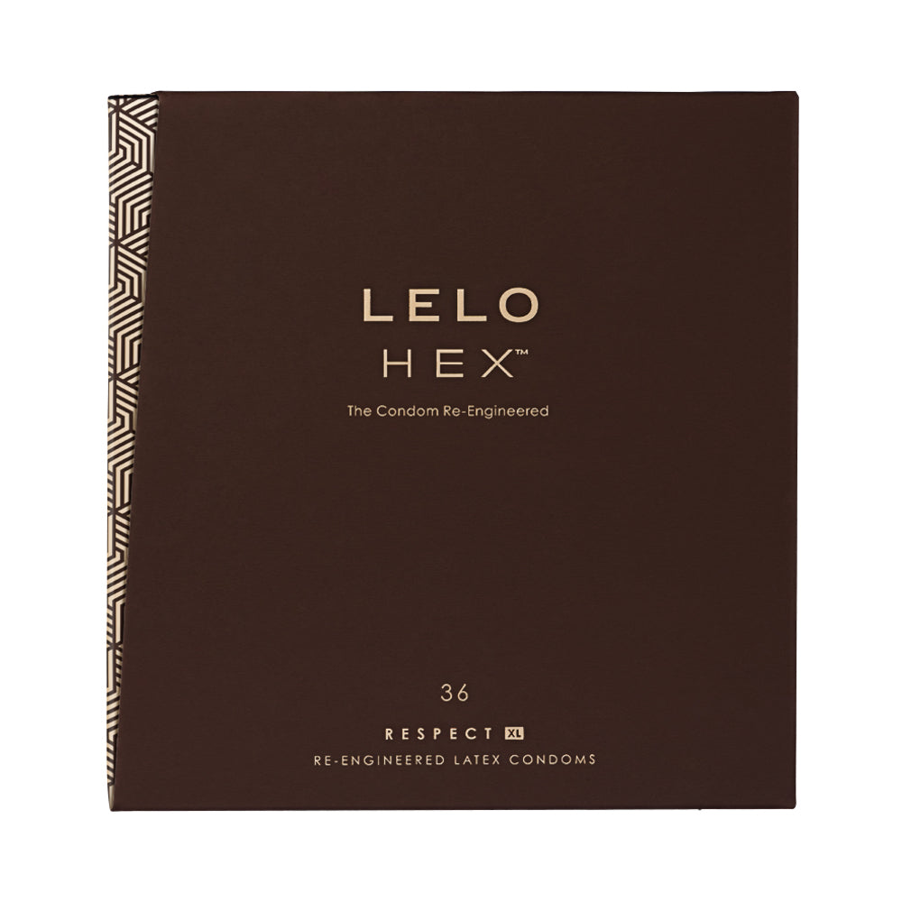LELO HEX RESPECT XL LUBRICATED LATEX CONDOMS 36-PACK