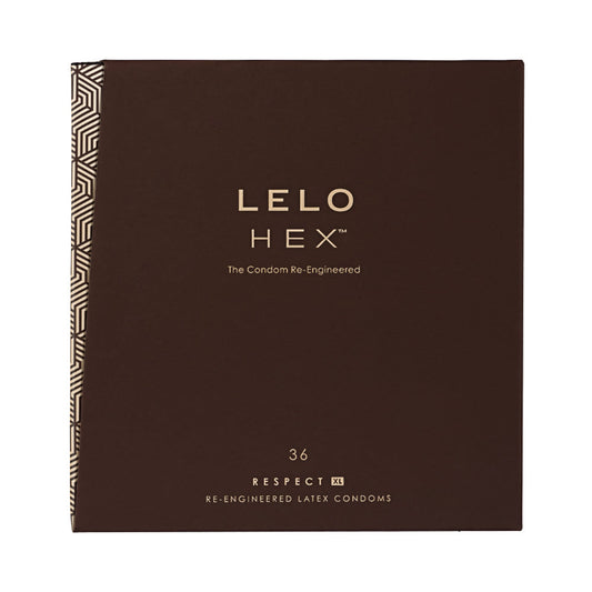LELO HEX RESPECT XL LUBRICATED LATEX CONDOMS 36-PACK