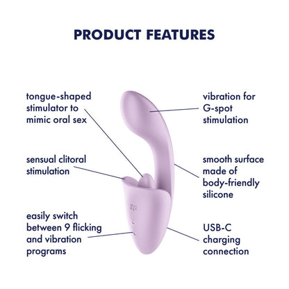 SATISFYER - TONGUE EXPERT - LAVENDER
