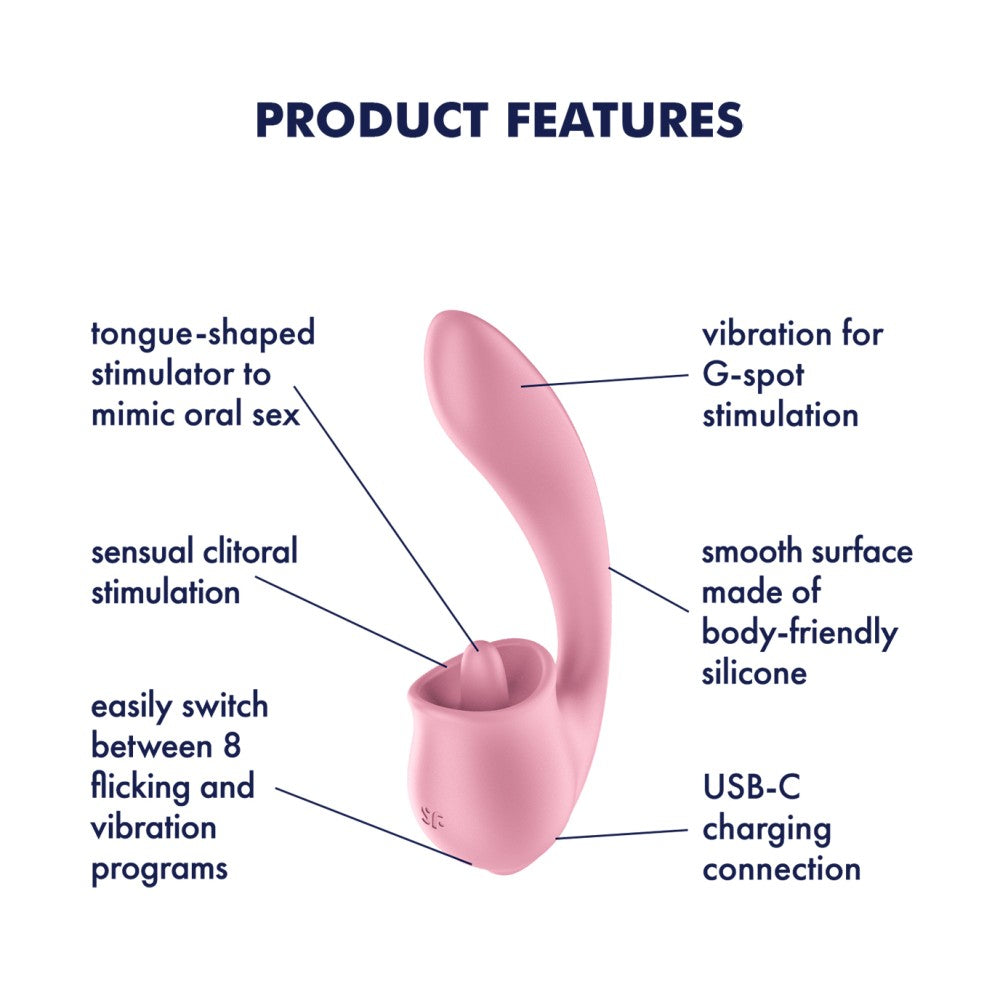 SATISFYER - TONGUE GENIUS - PINK