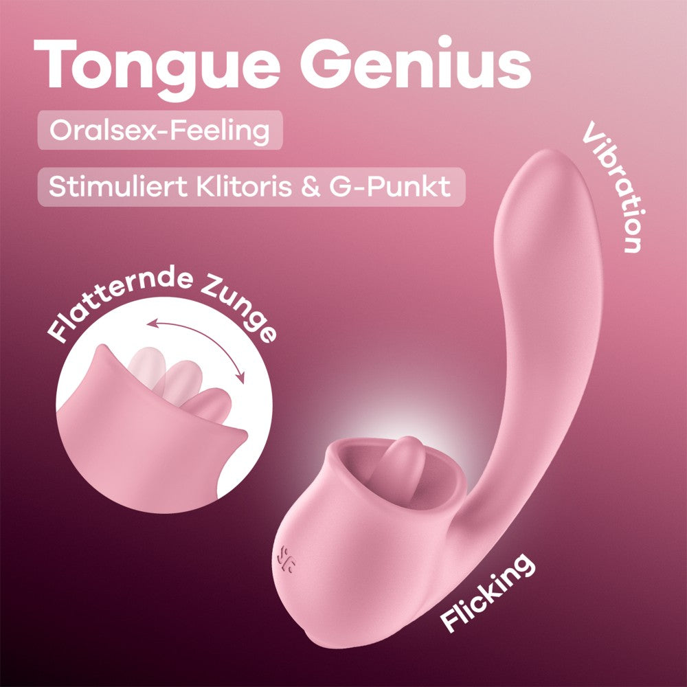 SATISFYER - TONGUE GENIUS - PINK
