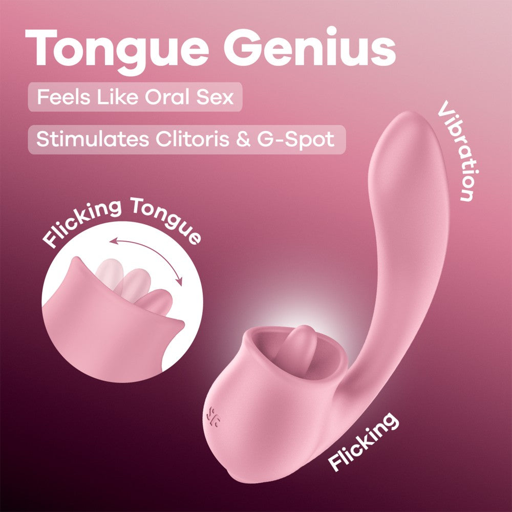 SATISFYER - TONGUE GENIUS - PINK