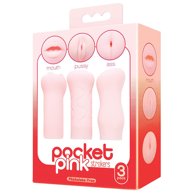 ICON BRANDS - THE 9''S POCKET PINK MINI MASTURBATOR TRIO