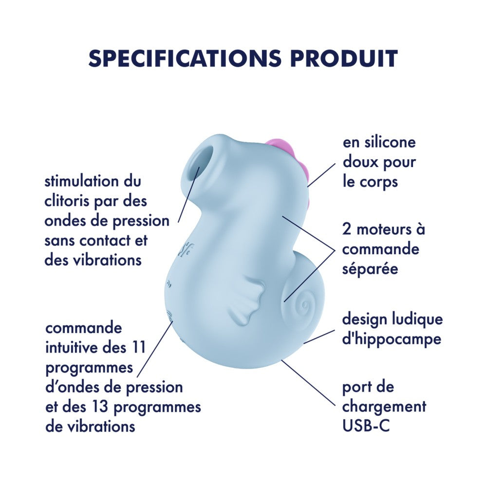 SATISFYER - SEA PONY - ICE BLUE