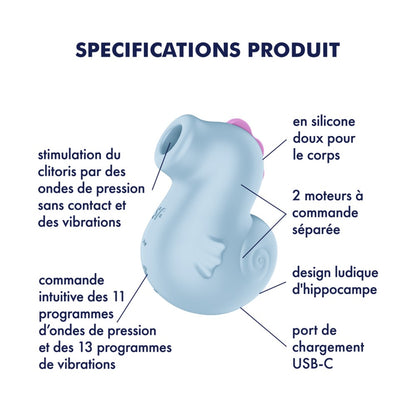 SATISFYER - SEA PONY - ICE BLUE