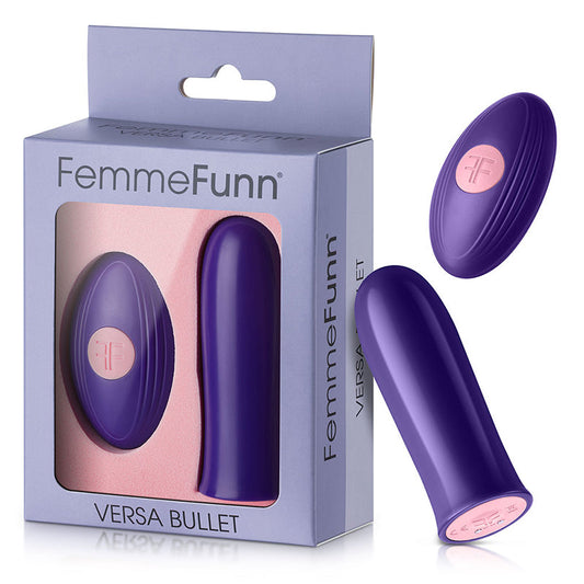 FEMMEFUNN - VERSA BULLET RECHARGEABLE REMOTE CONTROLLED VIBRATOR DARK