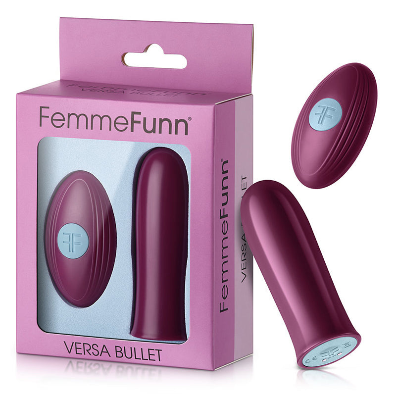 FEMMEFUNN VERSA BULLET RECHARGEABLE REMOTE-CONTROLLED VIBRATOR DARK FUCHSIA