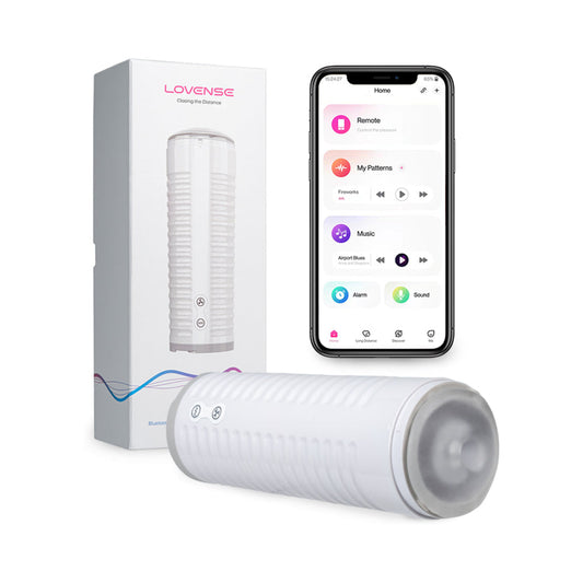LOVENSE - MAX 2 BLUETOOTH APP-CONTROLLED VIBRATING AND SUCTION MASTURBATOR (NEUTRAL SLEEVE)