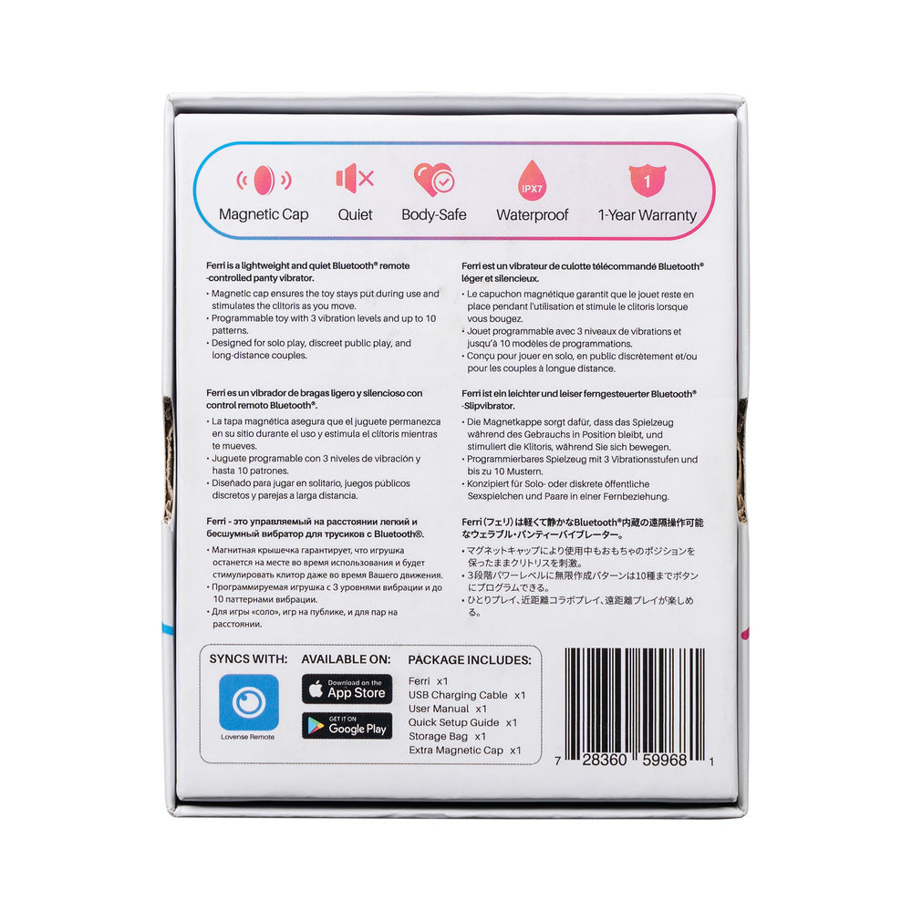 LOVENSE - FERRI VIBRADOR BRAGUERO CON CONTROL REMOTO BLUETOOTH