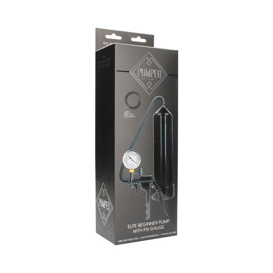 PUMPED ELITE BEGINNER PUMP WITH PSI GAUGE BLACK