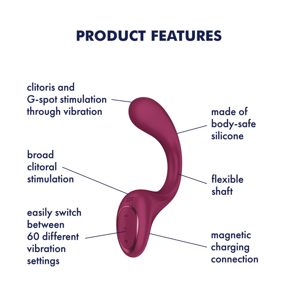 SATISFYER - G FOR GODDESS 2 - WINE RED