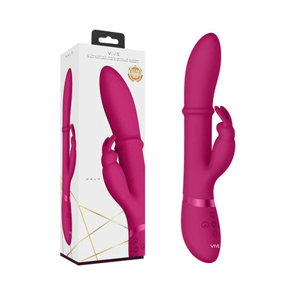 SHOTS - VIVE HALO RECHARGEABLE STIMULATING RING SILICONE RABBIT VIBRATOR