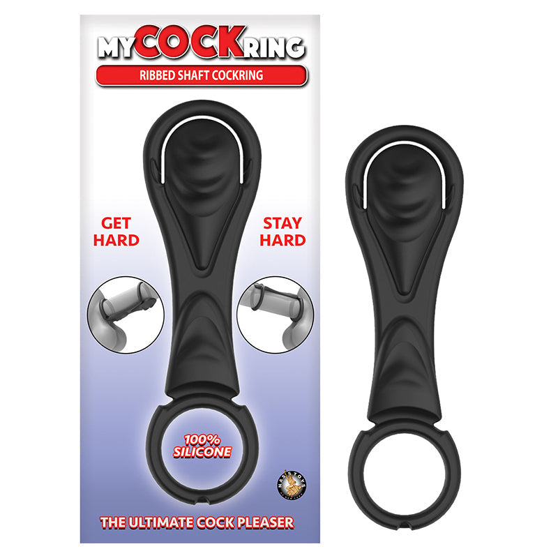 MY COCKRING RIBBED SHAFT COCKRING BLACK