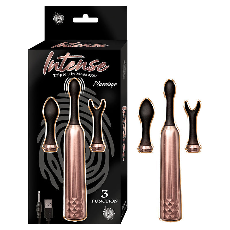 INTENSE TRIPLE TIP MASSAGER - ROSE GOLD