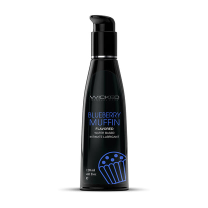 WICKED - AQUA BLUEBERRY MUFFIN WATER-BASED LUBRICANT 4 OZ.