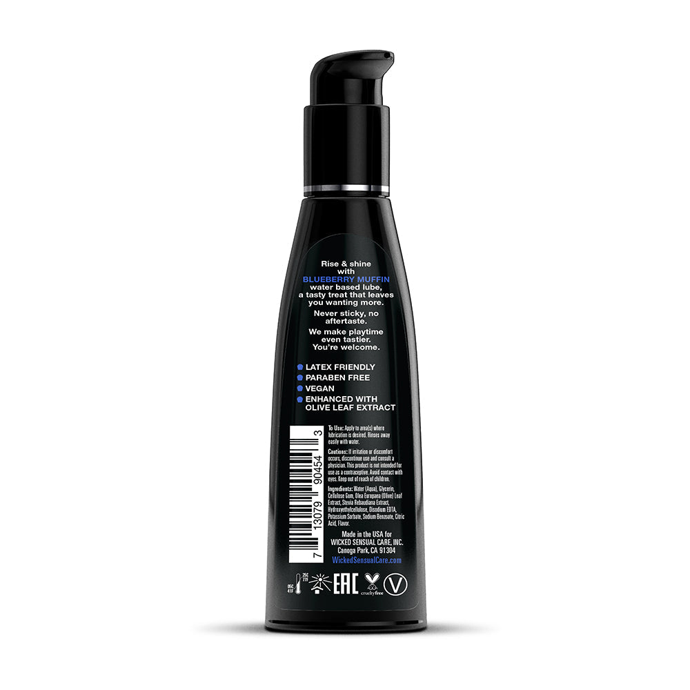 WICKED - AQUA BLUEBERRY MUFFIN WATER-BASED LUBRICANT 4 OZ.
