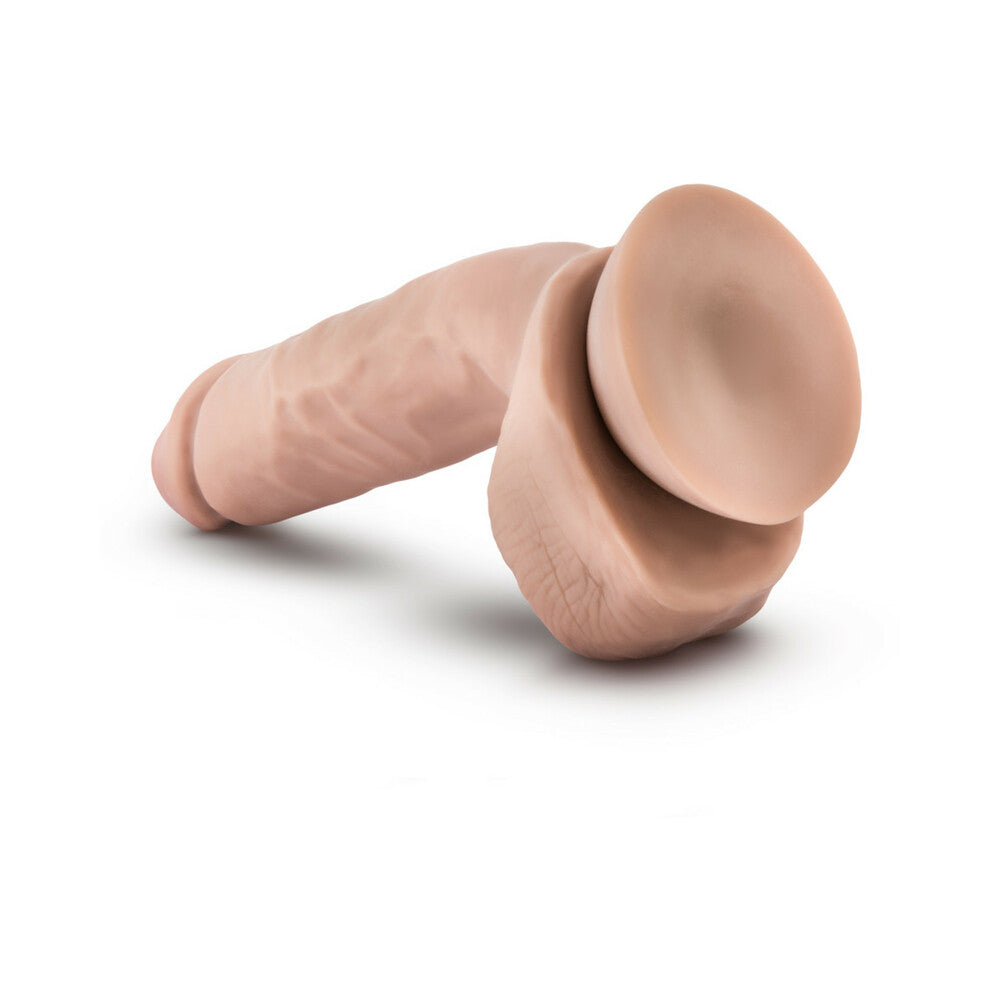 BLUSH - DR. SKIN GLIDE REALISTIC 8.5 IN. SELF LUBRICATING DILDO WITH BALLS
