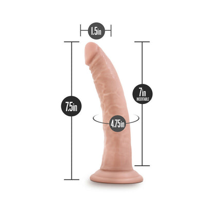 DR. SKIN GLIDE REALISTIC 7.5 IN. SELF-LUBRICATING DILDO BEIGE