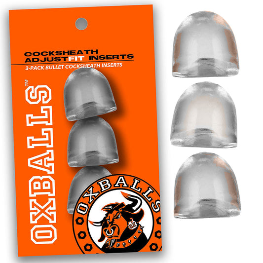 OXBALLS ADJUSTFIT INSERT 3-PACK CLEAR