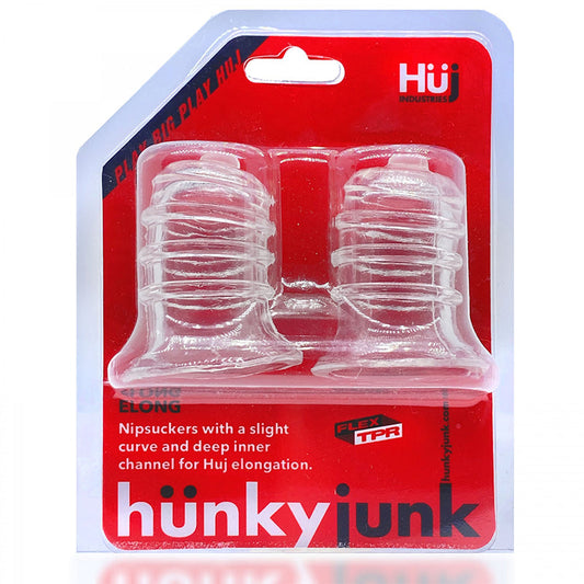 OXBALLS - HUNKYJUNK ELONG WIDE-BASE NIPSUCKER CLEAR