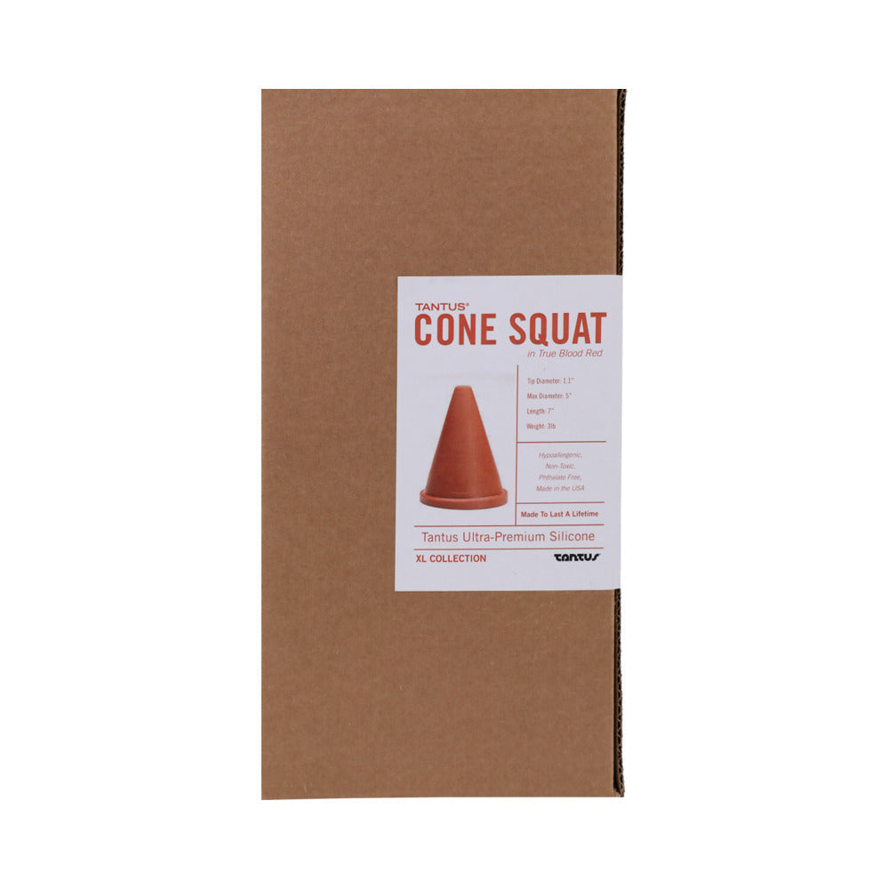 TANTUS CONE SQUAT DILDO RUBY (BOX)