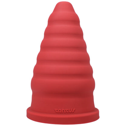 TANTUS - DILDO ONDULADO CÓNICO RUBY (CAJA)