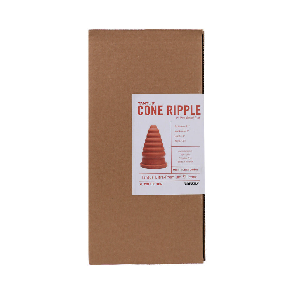 TANTUS CONE RIPPLE DILDO RUBY (BOX)