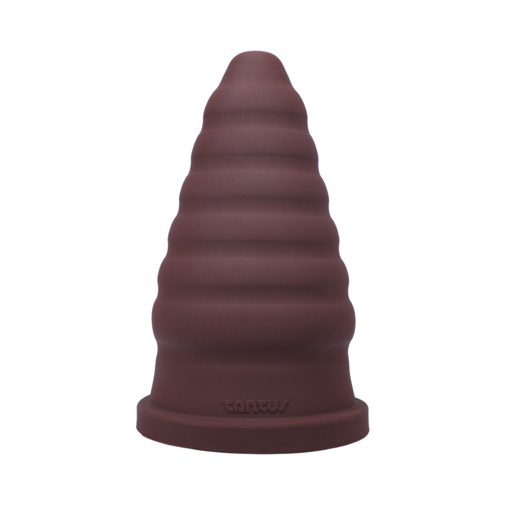 TANTUS - CONE RIPPLE FIRM DILDO GARNET (BOX)