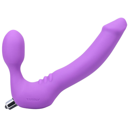 TANTUS STRAPLESS CLASSIC VIBRATING STRAP-ON DILDO LAVENDER
