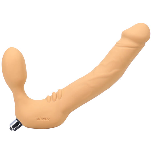 TANTUS - REAL STRAPLESS VIBRATING STRAP-ON DILDO HONEY
