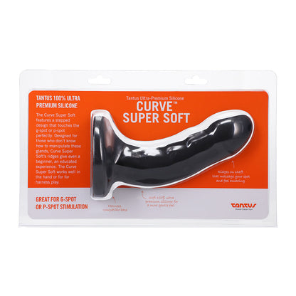 TANTUS - DILDO CURVO PARA PUNTO G SÚPER SUAVE ONYX
