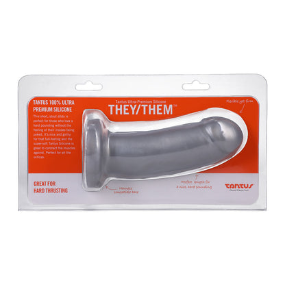TANTUS - THEY/THEM SUPER SOFT DILDO SILVER