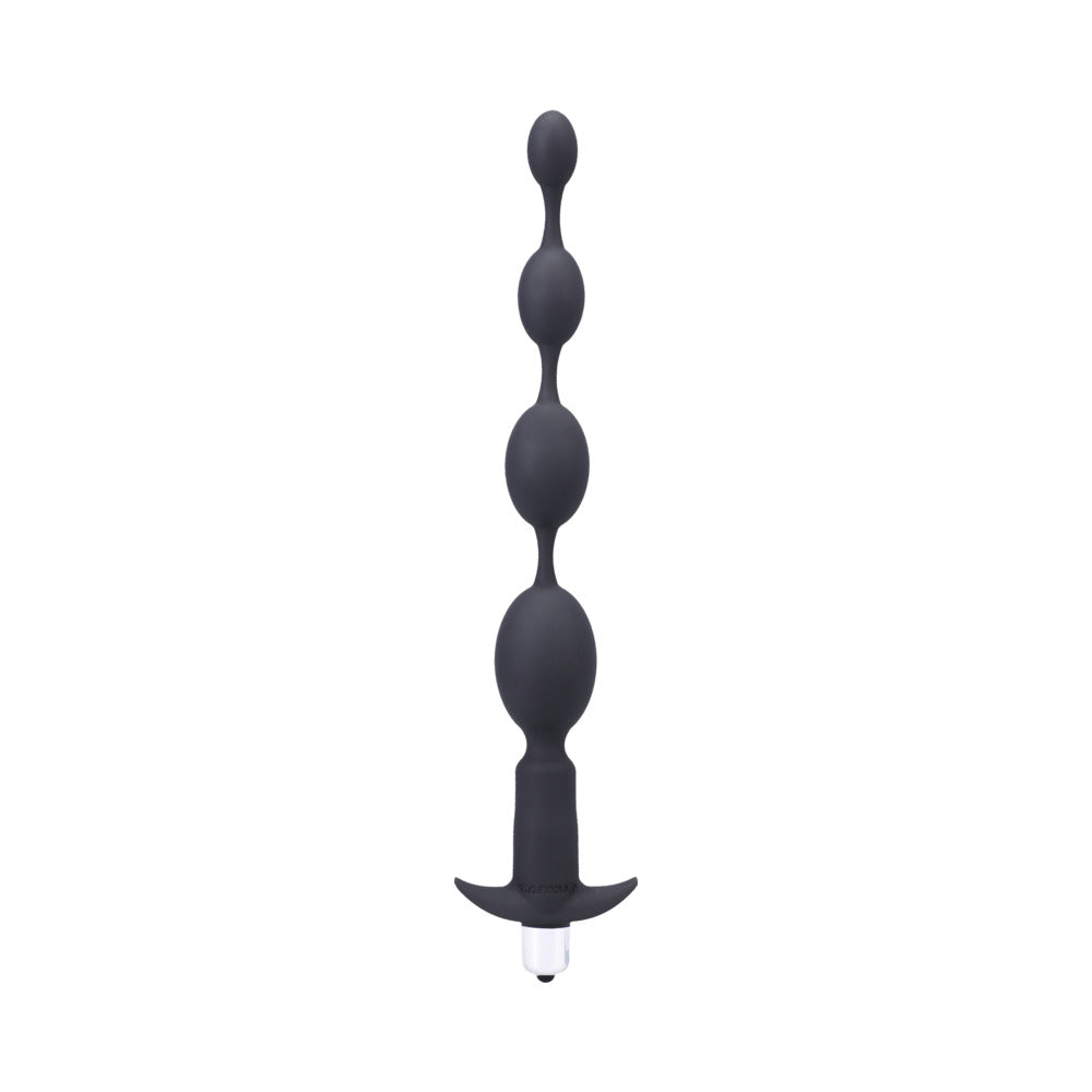 TANTUS - VIBRATING PROGRESSIVE BEADS VIBRATING BEADED ANAL PLUG ONYX