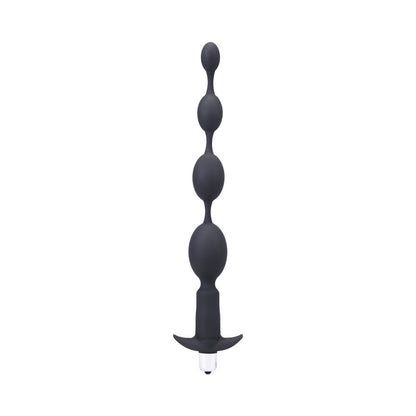 TANTUS - VIBRATING PROGRESSIVE BEADS VIBRATING BEADED ANAL PLUG ONYX