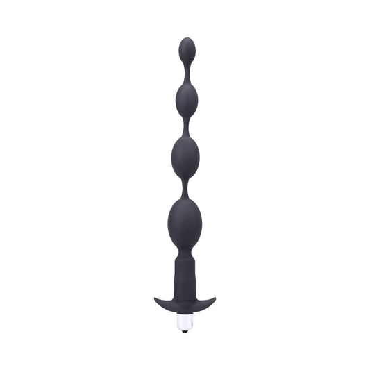 TANTUS - VIBRATING PROGRESSIVE BEADS VIBRATING BEADED ANAL PLUG ONYX